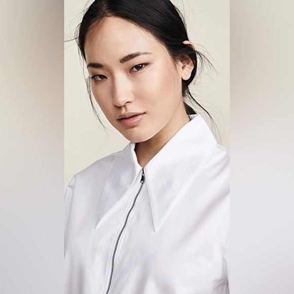 NEW Tibi Front Zip Tech Poplin Shirt (size M) - Picture 3 of 10